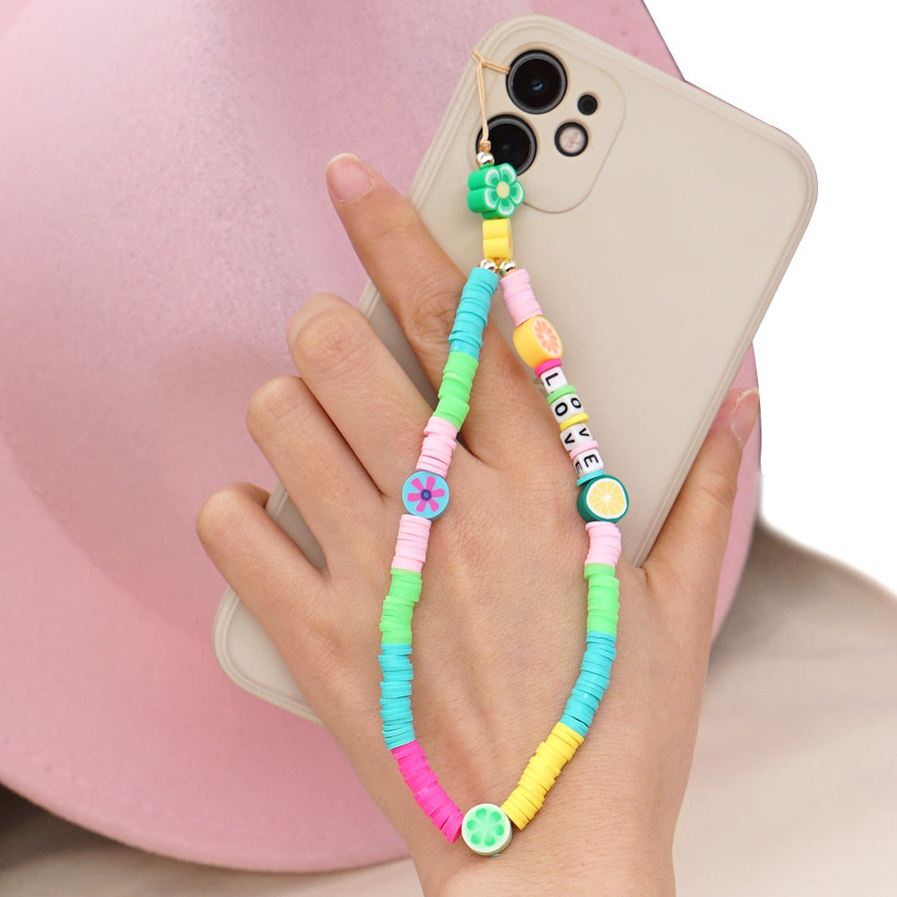 Simple Pearl chaîne de téléphone mobile anti-perte Lanyard