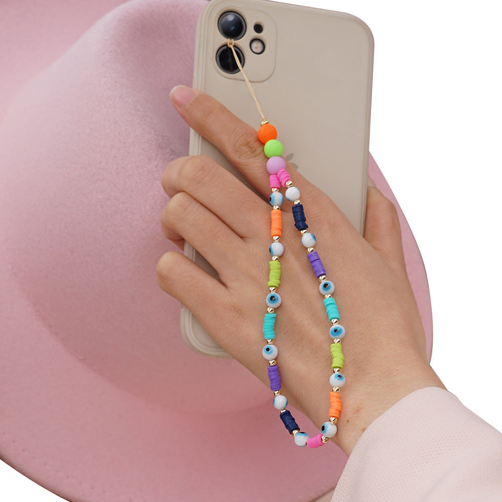 Simple Pearl chaîne de téléphone mobile anti-perte Lanyard