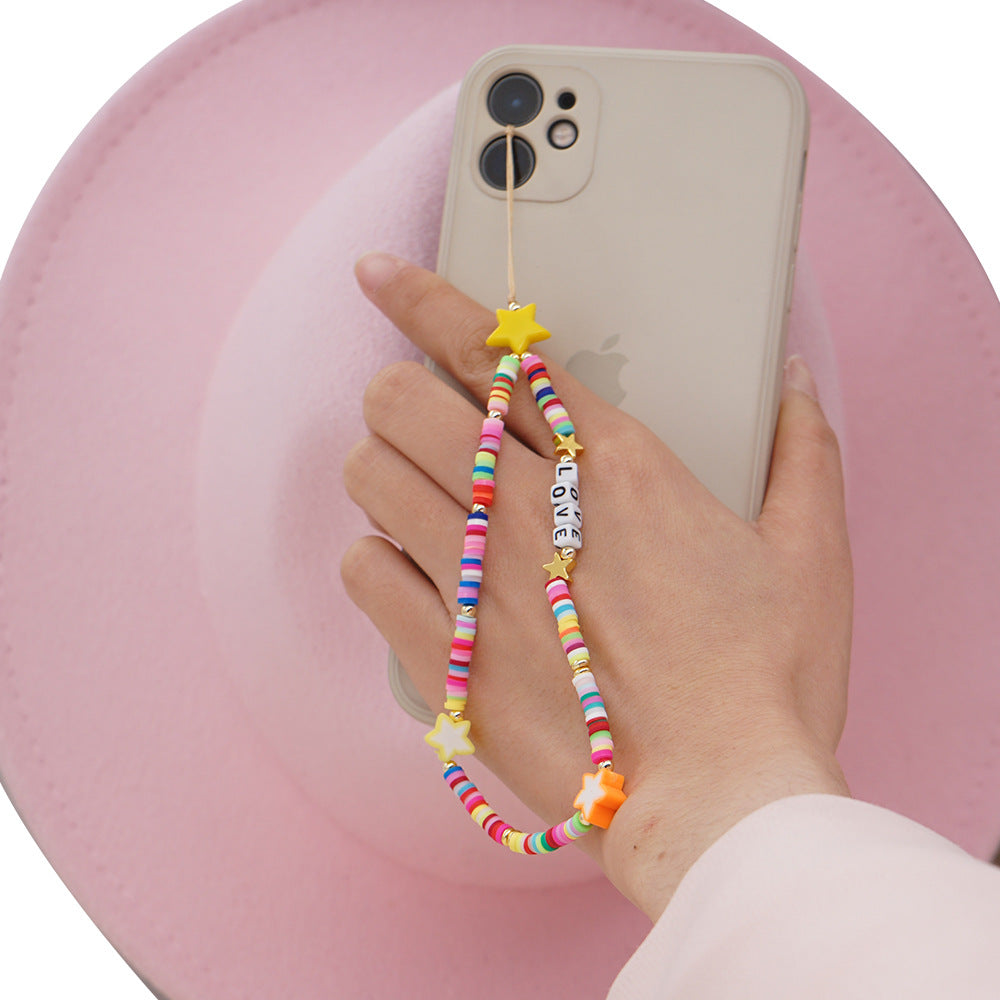 Simple Pearl chaîne de téléphone mobile anti-perte Lanyard
