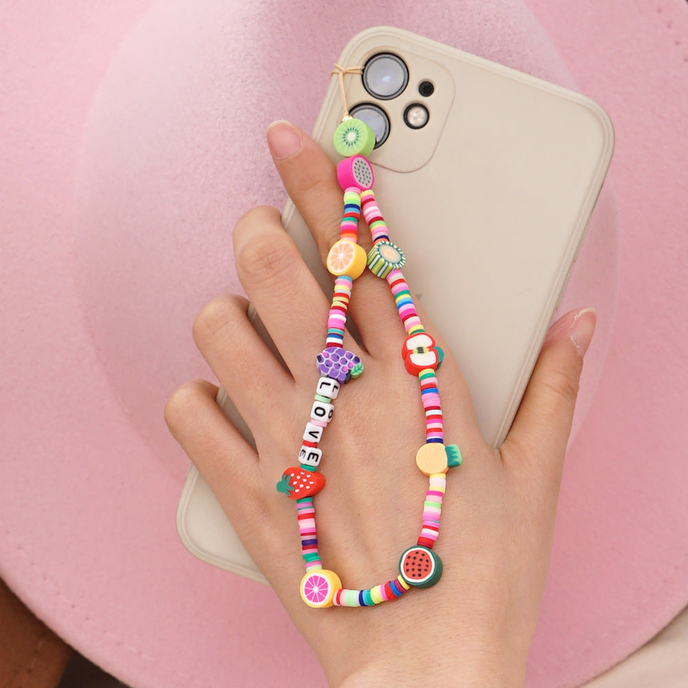 Simple Pearl chaîne de téléphone mobile anti-perte Lanyard