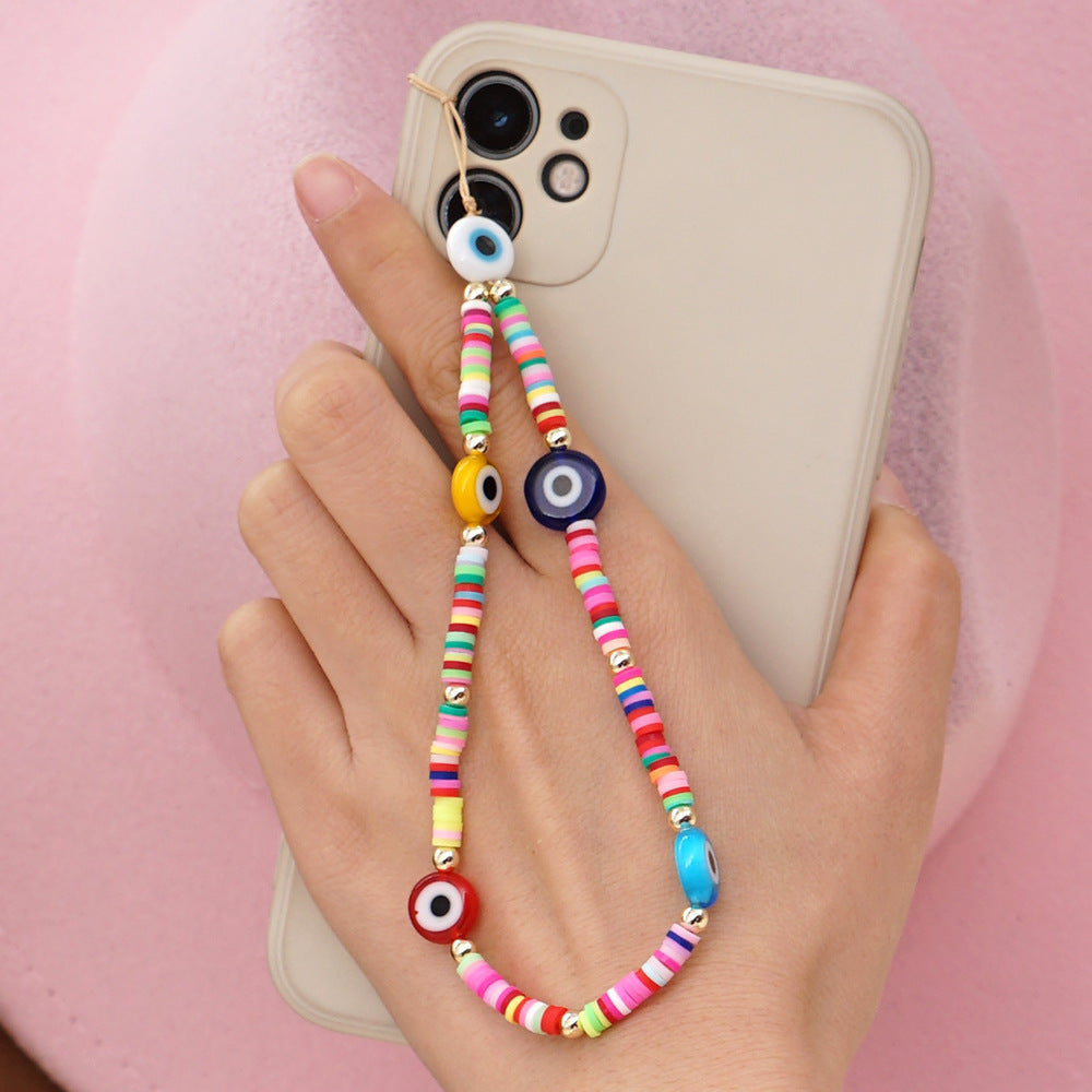 Simple Pearl chaîne de téléphone mobile anti-perte Lanyard