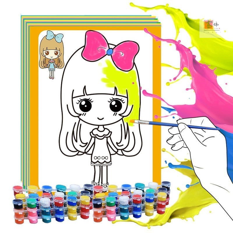 Tableau de dessin de peinture de Gouache à remplissage de couleur unique