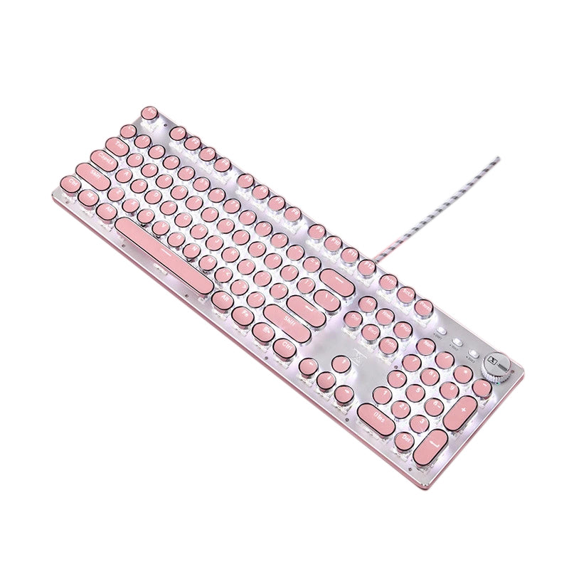 Clavier mécanique et jeu de souris à clé ronde sans fil Ordinateur portable