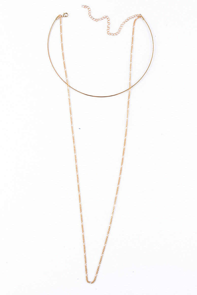 Style Collier lisse en métal simple
