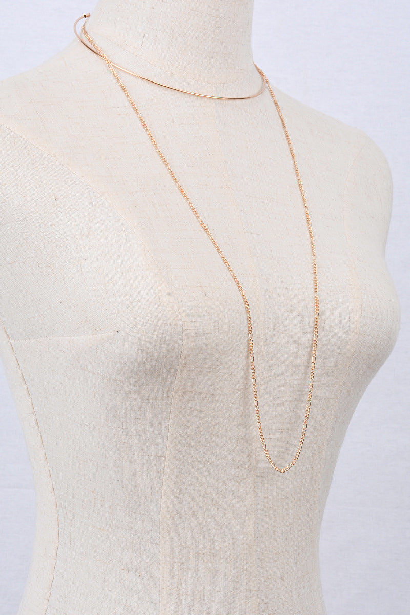 Style Collier lisse en métal simple