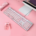 Clavier mécanique et jeu de souris à clé ronde sans fil Ordinateur portable