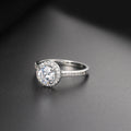 Micro incrustation AAA Zircon bague en diamant or blanc
