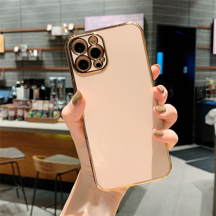 Luxury Solid Color Electroplating Mobile Phone Case Créativité tout compris