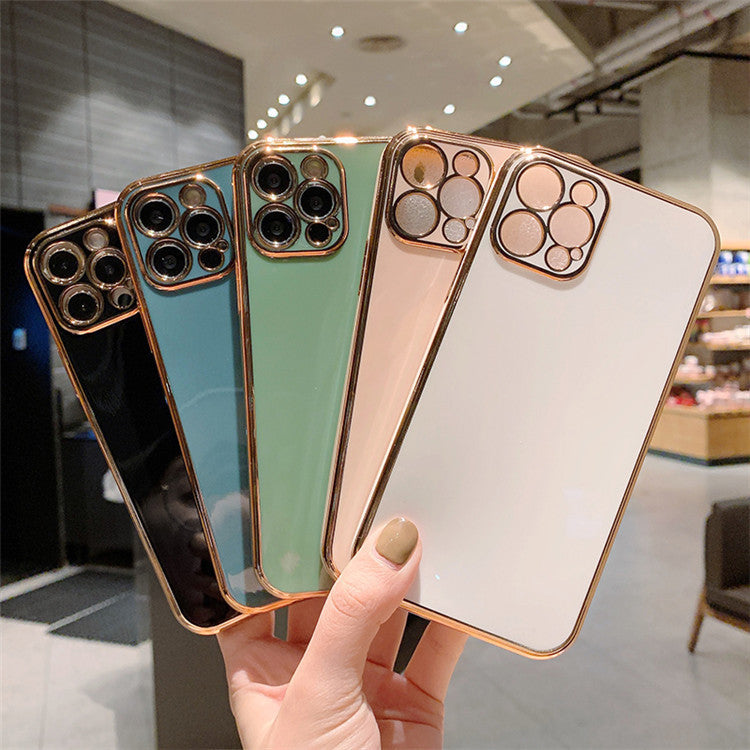 Luxury Solid Color Electroplating Mobile Phone Case Créativité tout compris