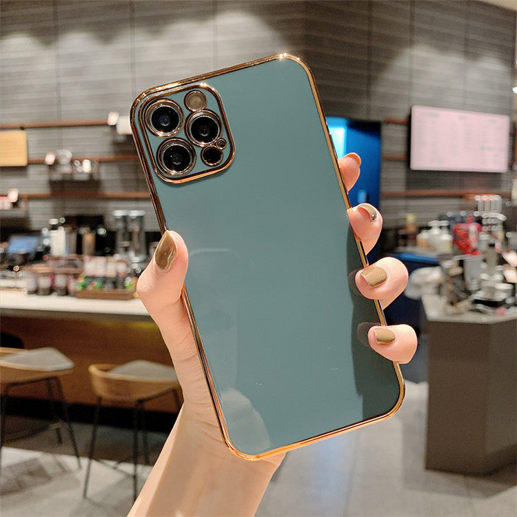 Luxury Solid Color Electroplating Mobile Phone Case Créativité tout compris