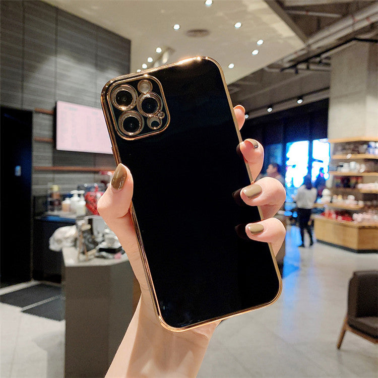 Luxury Solid Color Electroplating Mobile Phone Case Créativité tout compris