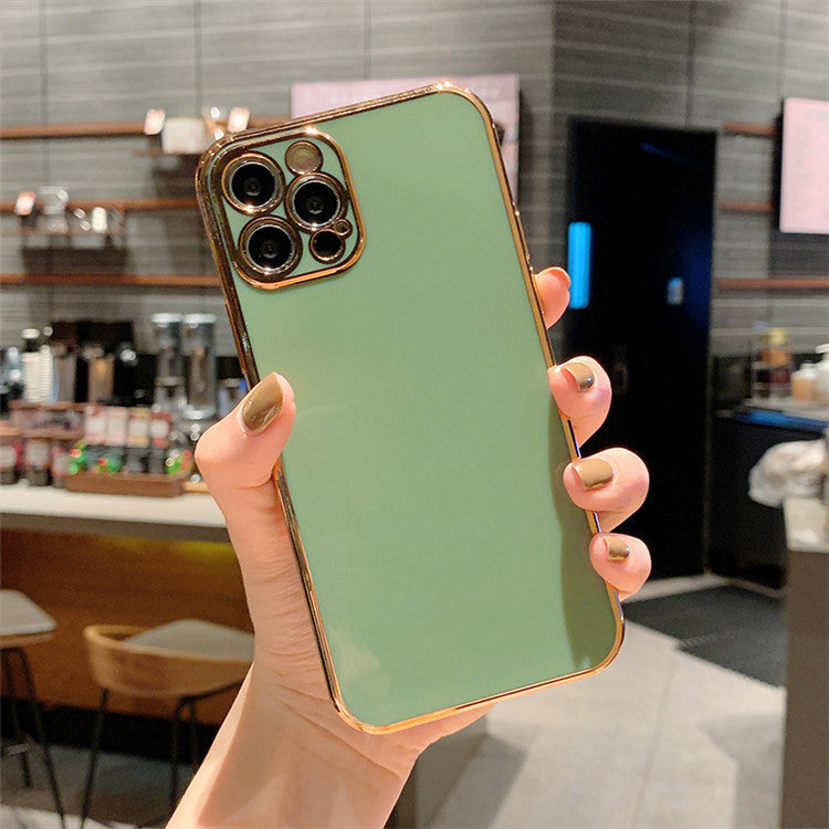 Luxury Solid Color Electroplating Mobile Phone Case Créativité tout compris
