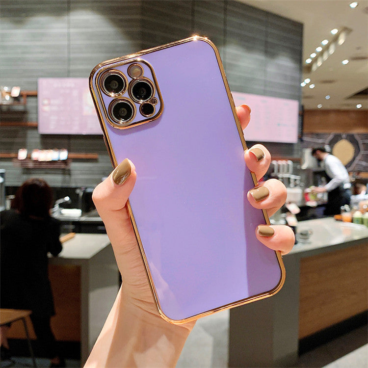 Luxury Solid Color Electroplating Mobile Phone Case Créativité tout compris