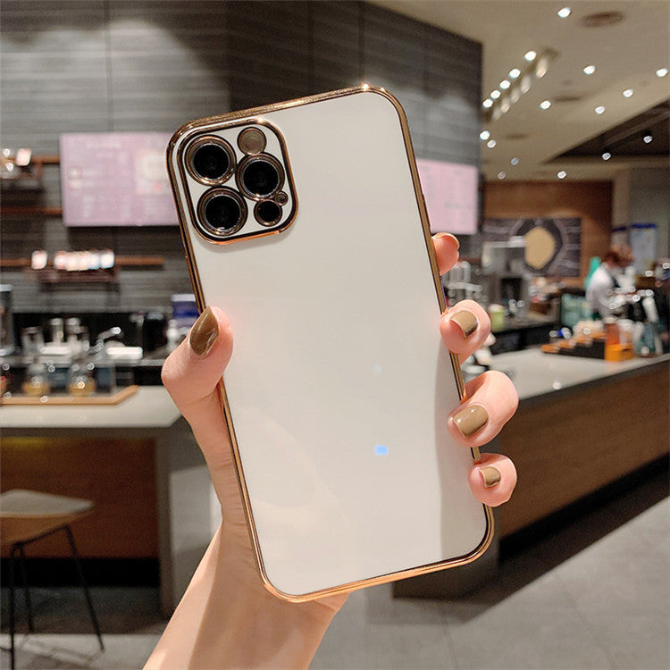 Luxury Solid Color Electroplating Mobile Phone Case Créativité tout compris