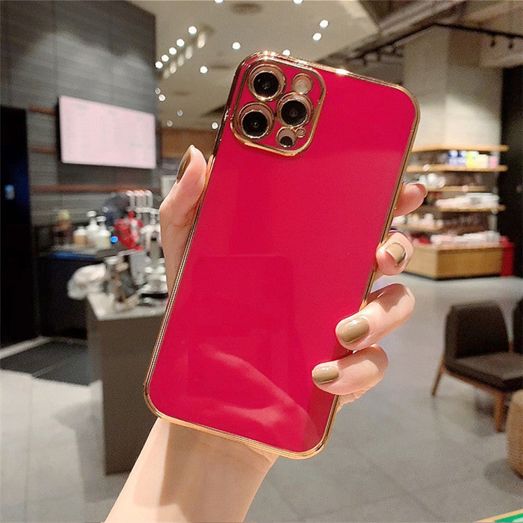 Luxury Solid Color Electroplating Mobile Phone Case Créativité tout compris