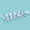 Clavier de punk de bureau sans fil et ensemble de souris