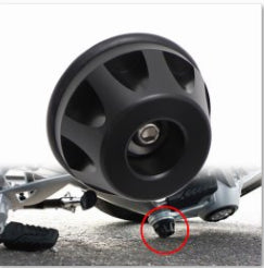 Pièces de moto modifiées Roue arrière Axle caoutchouc