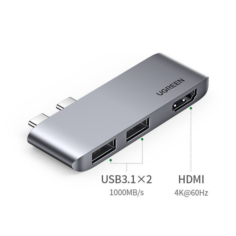 Greenlink Type C La station d'accueil s'étend L'application du connecteur USB Lightning 3hdmi