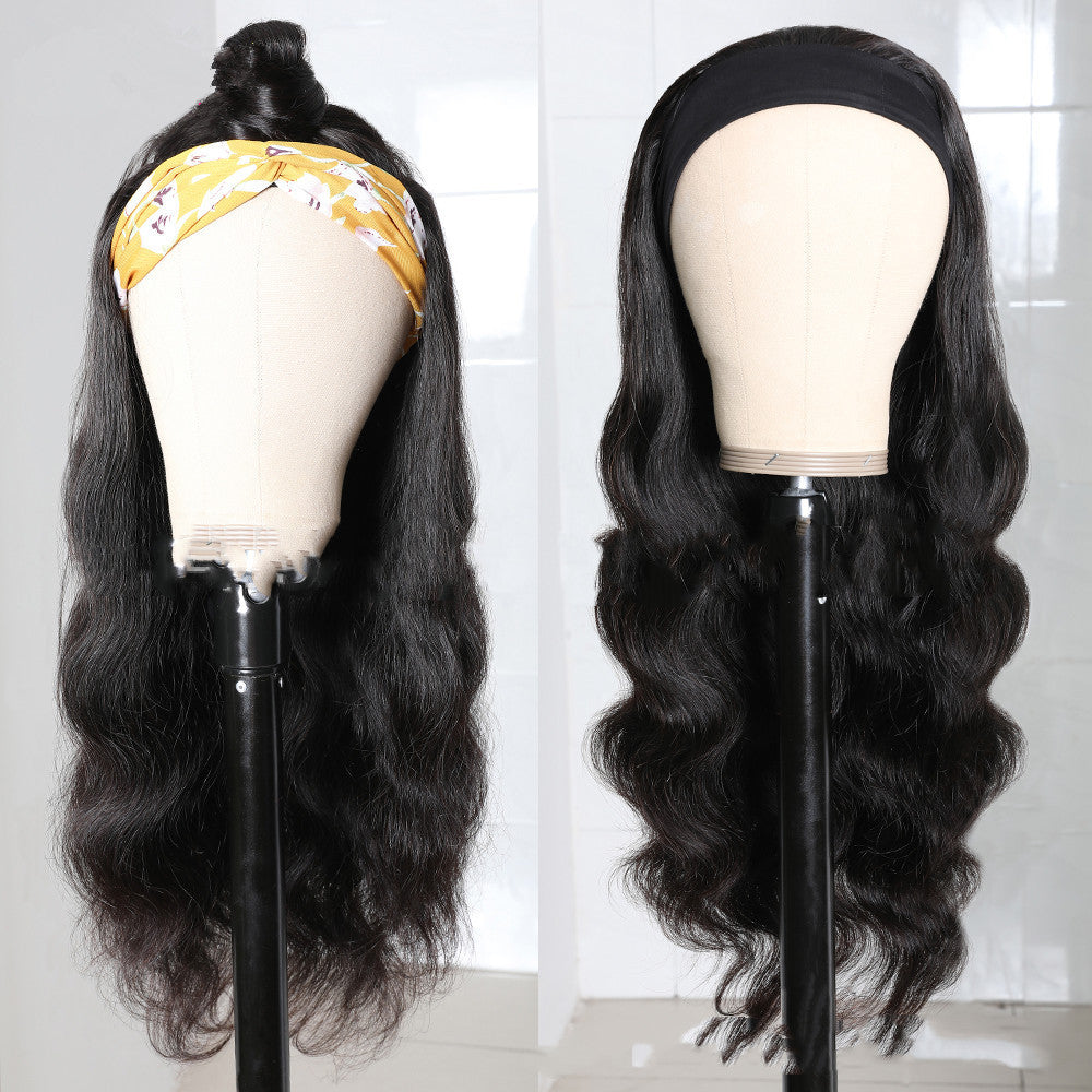 Long cheveux bouclés noir mi-section Big Wave Synthétique Headgear