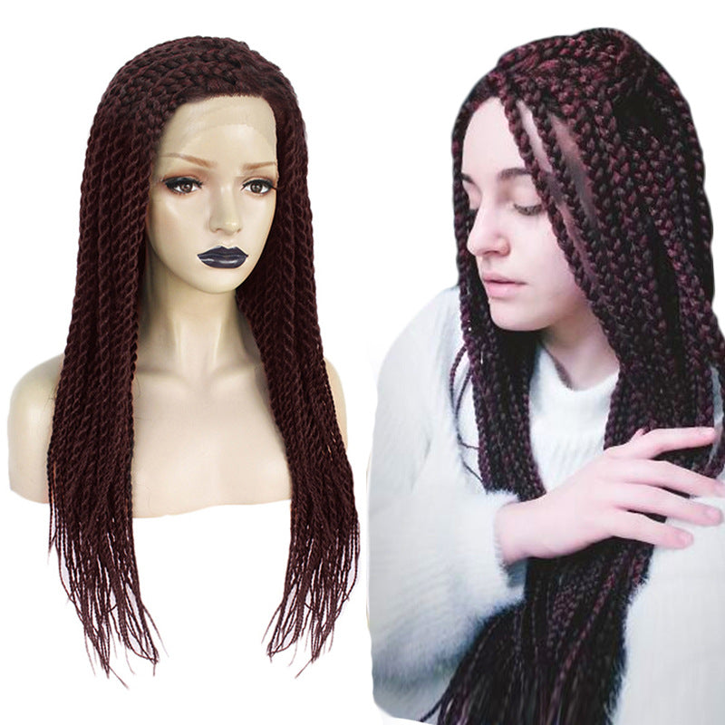 Cheveux de fibre chimique frontal africain