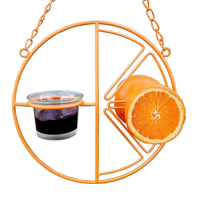 Oriole Bird Feeder Orange Fruit Outdoor Garden Metal Pending Boire du raisin Jelly Containe