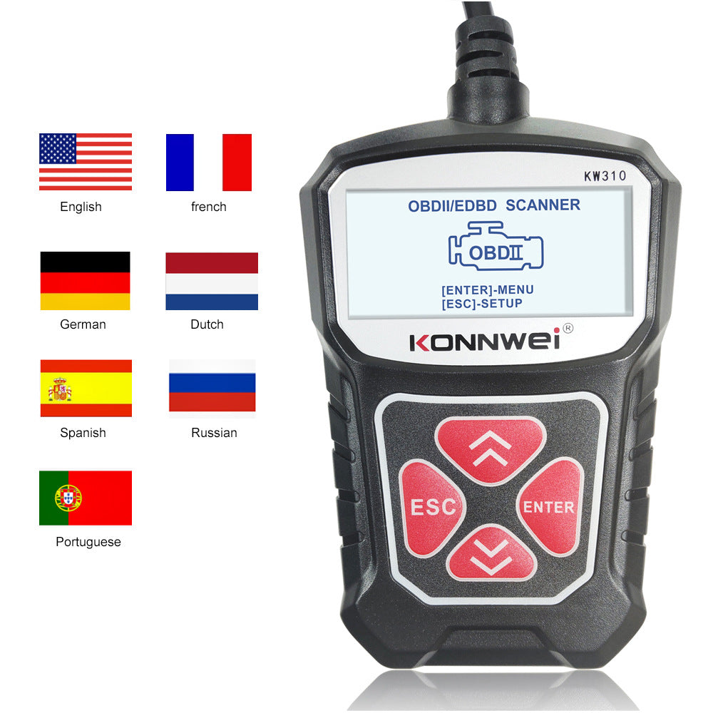 Outil de lecteur de code-barres de scanner de diagnostic de voiture KW310