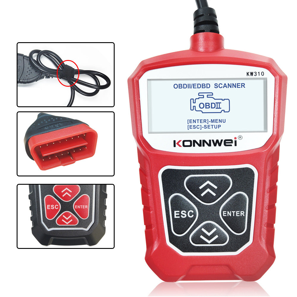 Outil de lecteur de code-barres de scanner de diagnostic de voiture KW310
