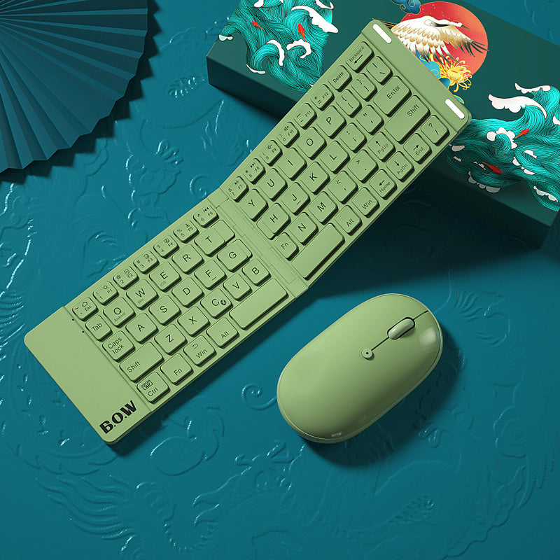 Style pliant Bluetooth clavier et jeu de souris sans fil Mute clavier portable pour busines