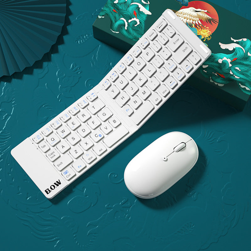 Style pliant Bluetooth clavier et jeu de souris sans fil Mute clavier portable pour busines