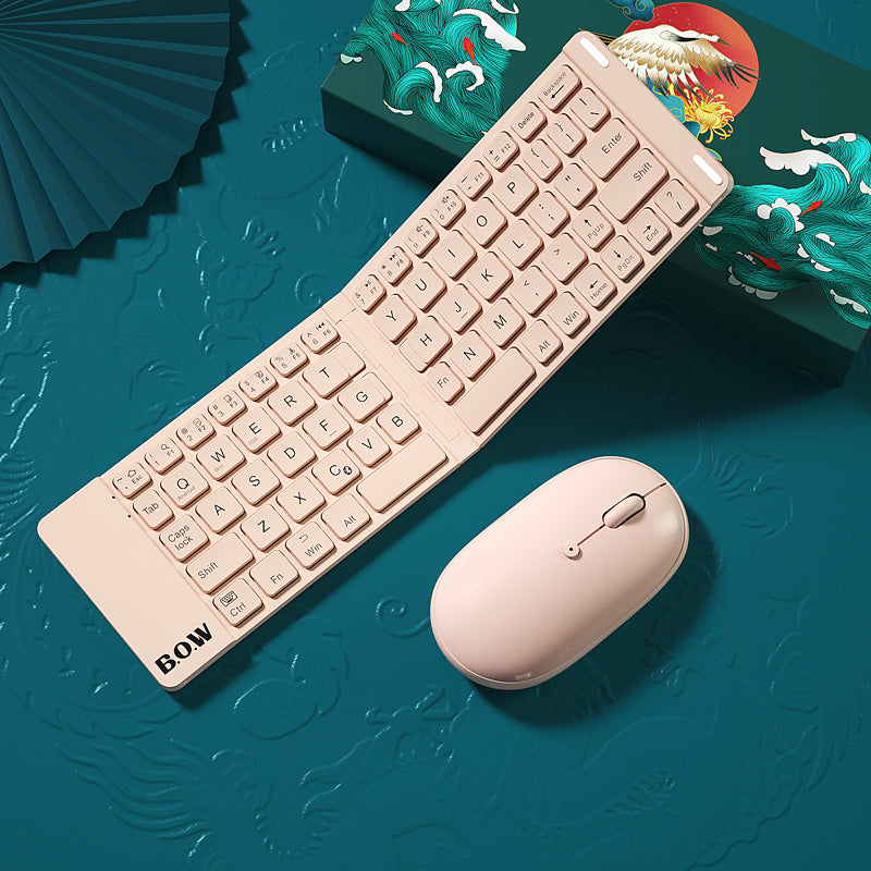 Style pliant Bluetooth clavier et jeu de souris sans fil Mute clavier portable pour busines