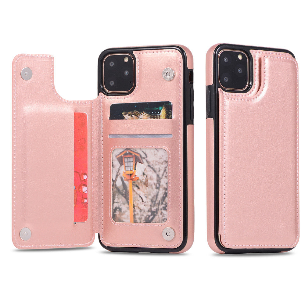 Crazy Horse Pattern Card Holster Téléphone portable