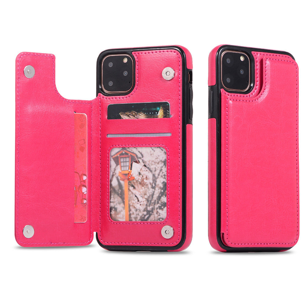 Crazy Horse Pattern Card Holster Téléphone portable