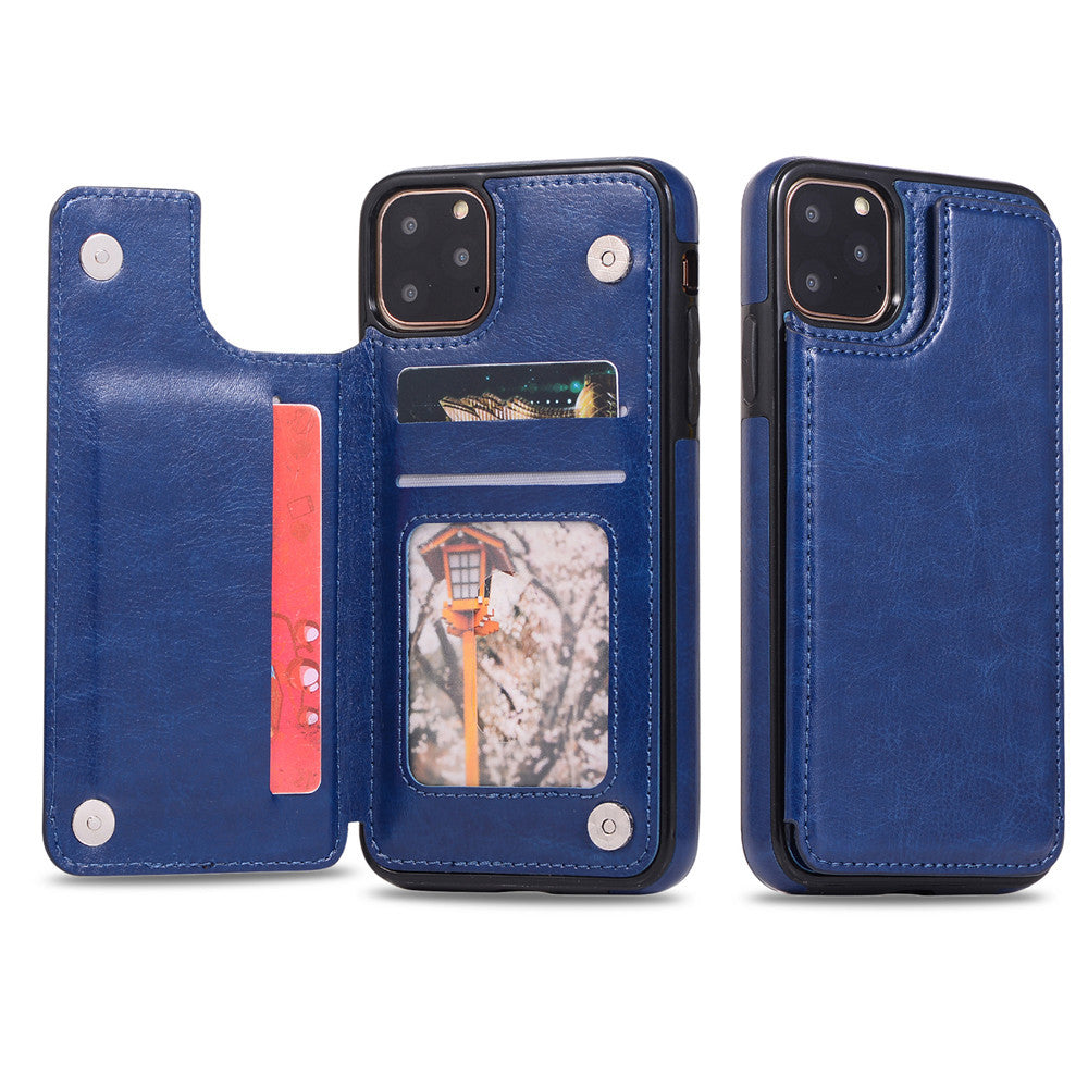 Crazy Horse Pattern Card Holster Téléphone portable