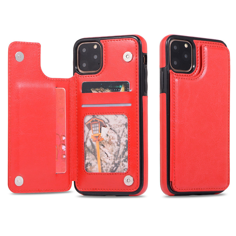 Crazy Horse Pattern Card Holster Téléphone portable