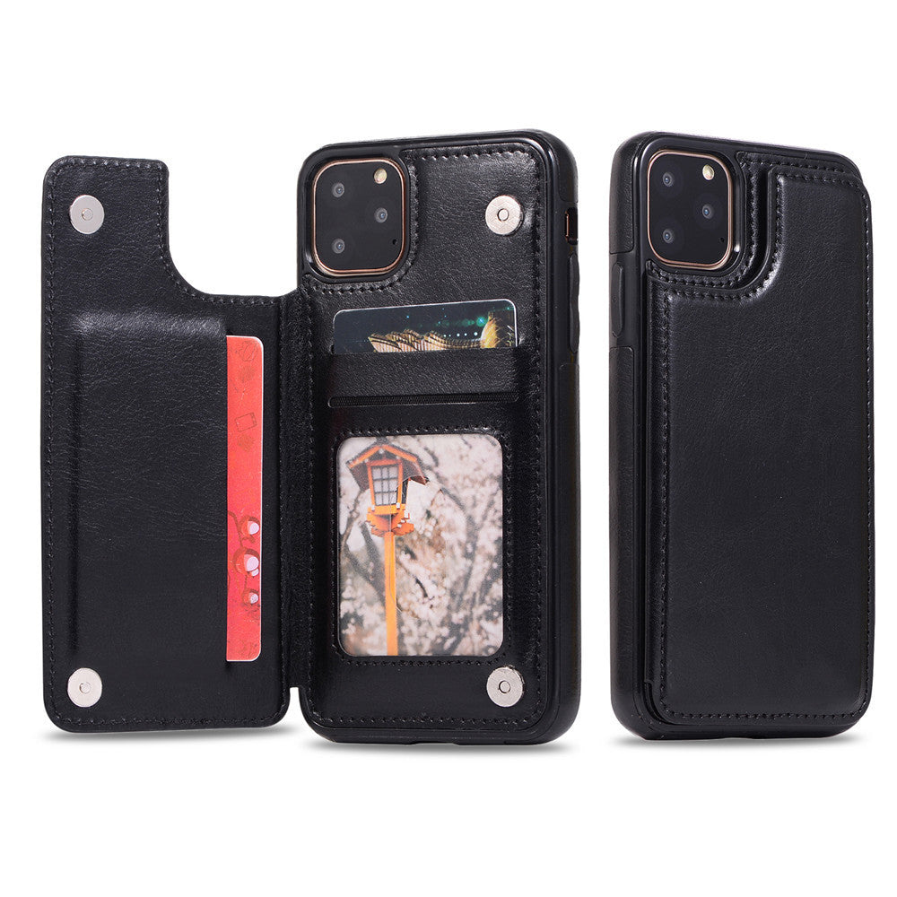 Crazy Horse Pattern Card Holster Téléphone portable