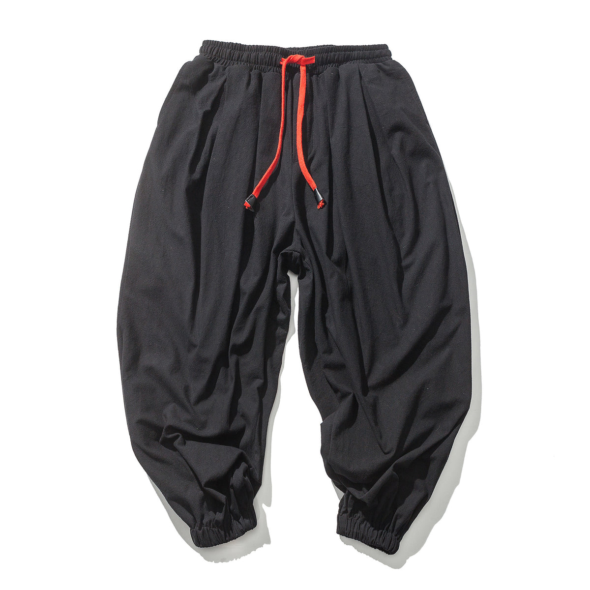 Four Seasons Cotton and Lin Pantalons Loose Pending Gear Hommes Volant Pantalons d'écureuil Hommes