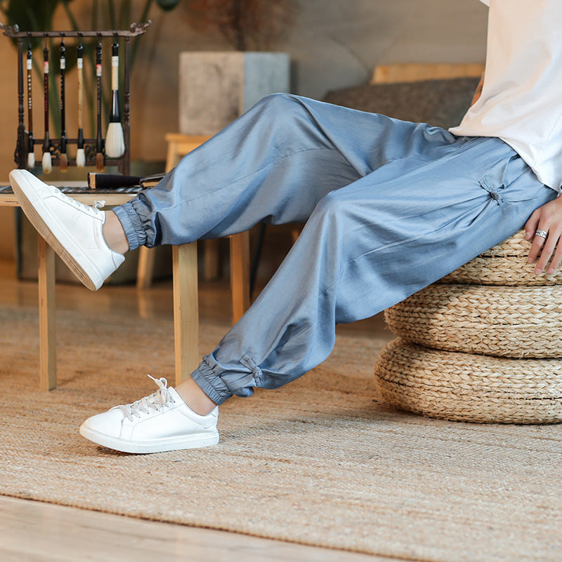 Pantalon casual pour hommes de style chinois
