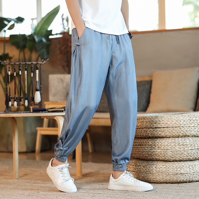 Pantalon casual pour hommes de style chinois