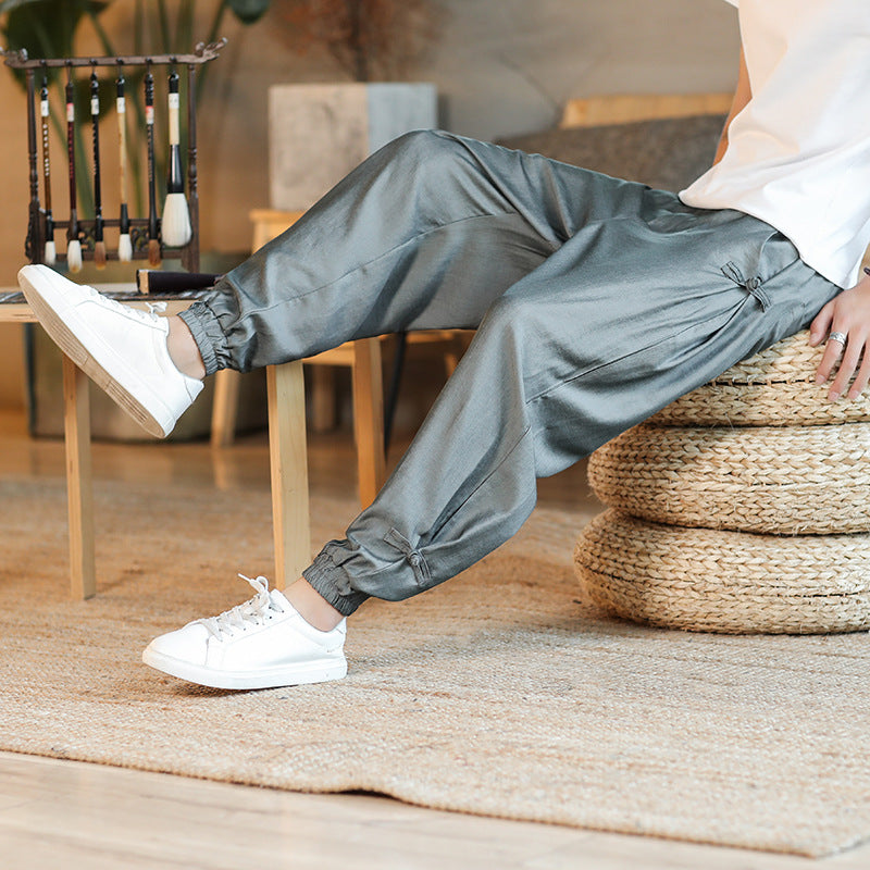 Pantalon casual pour hommes de style chinois