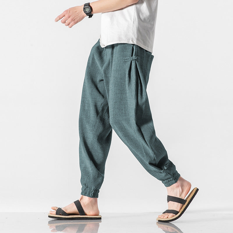 Style d'été chinois style pantalon mince Lin