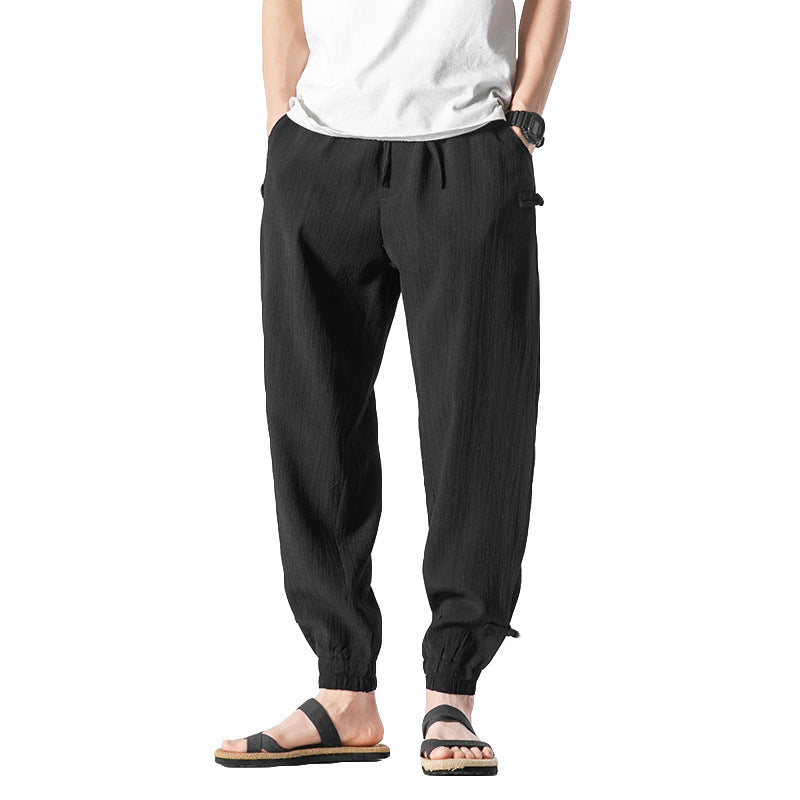 Style d'été chinois style pantalon mince Lin