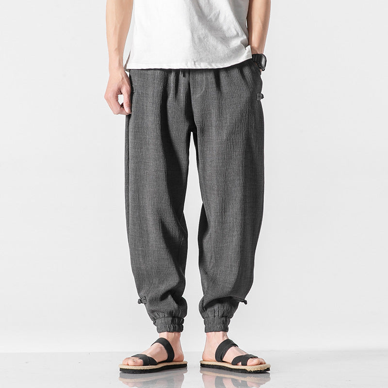 Style d'été chinois style pantalon mince Lin