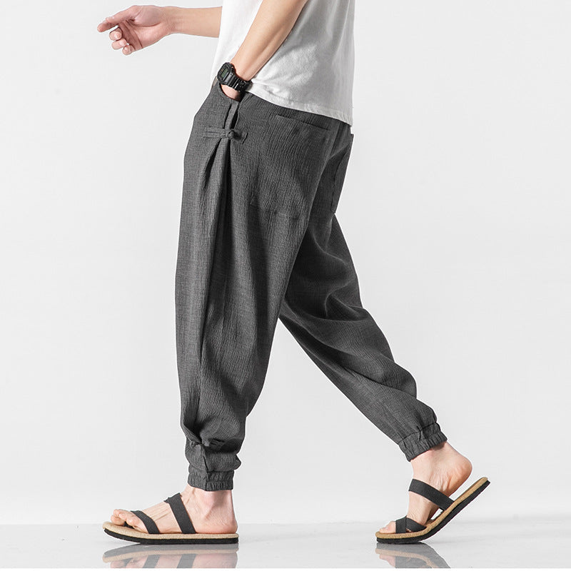 Style d'été chinois style pantalon mince Lin