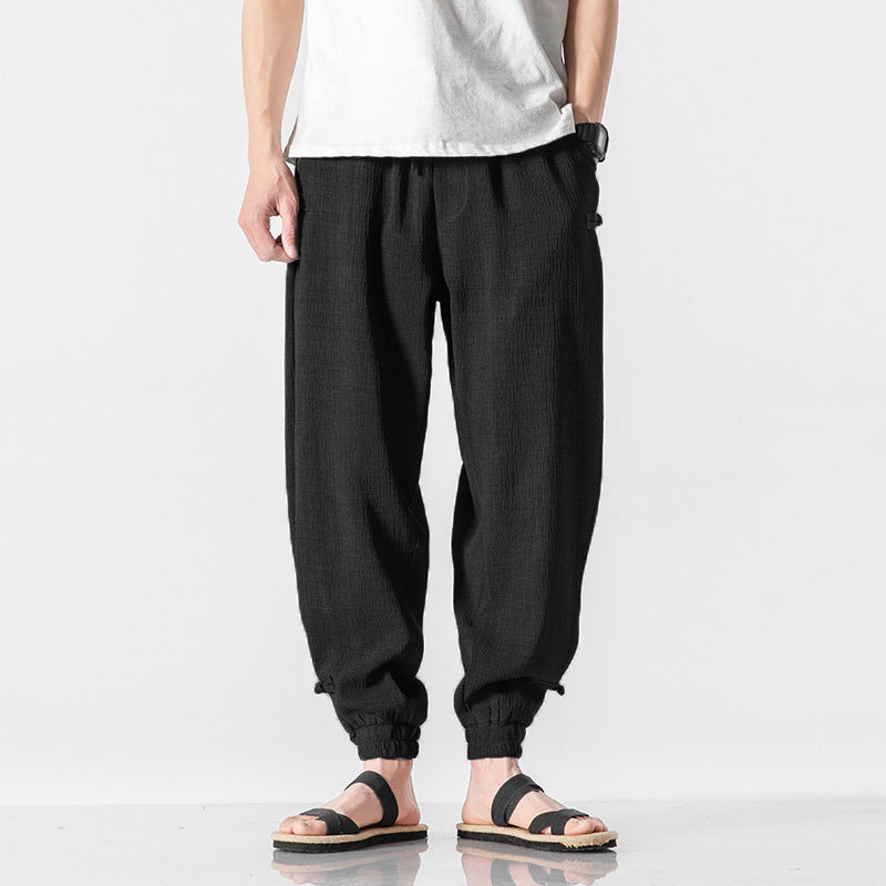 Style d'été chinois style pantalon mince Lin