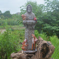 St. Francis St. Francis et amis des animaux Resin Artisanat Jardin extérieur Statue Bird Feeder