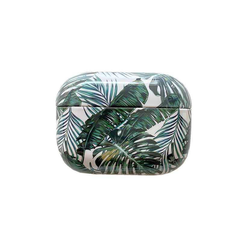 Banana laisse le boîtier d'écouteur pour les cas Cute Soft Tropical Leaf Bluetooth