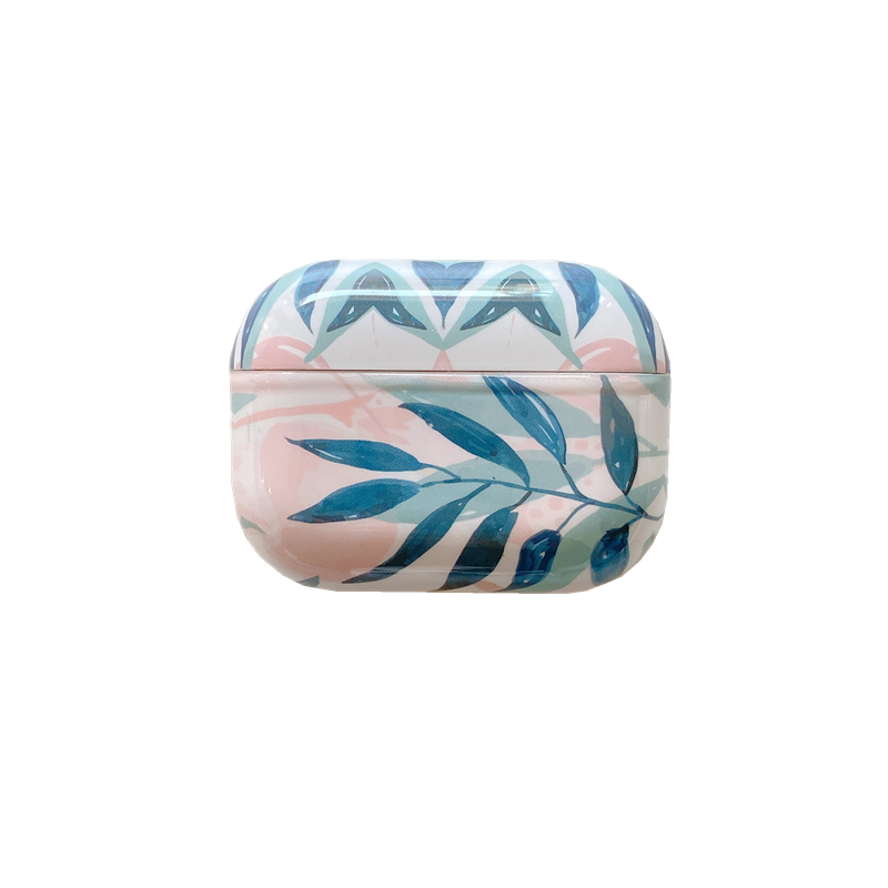 Banana laisse le boîtier d'écouteur pour les cas Cute Soft Tropical Leaf Bluetooth