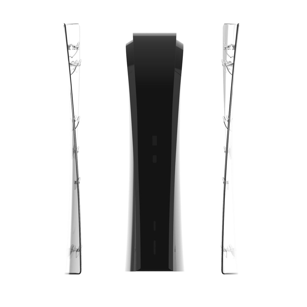 Plaque de remplacement du couvercle de coque rigide ABS transparent pour console de jeu PS5 DE