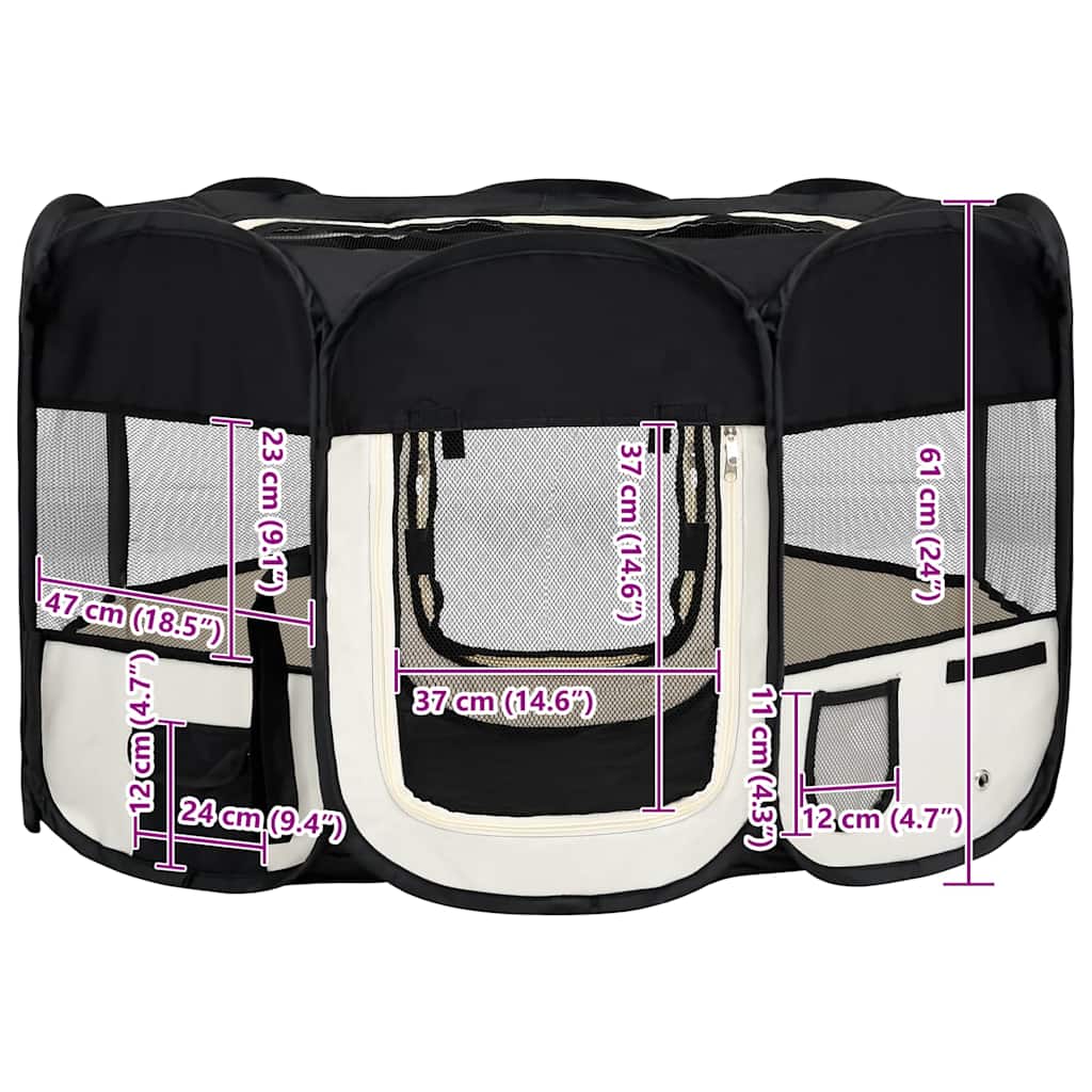 Playpen puppy pliable avec sac de transport 125x pliable