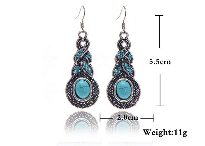 Boucles d'oreilles collier turquoise